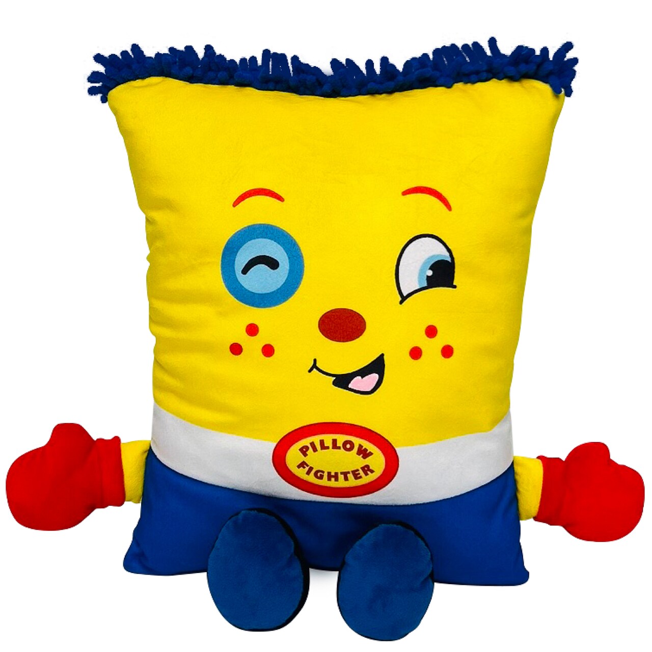 Pillow People: Fighter Plush - 2-In-1 Toy & Pillow, 80's Nostalgic Plush Pal Reimagined, Soft Stuffed Rectangular Character, Cozy Nap & Play Design